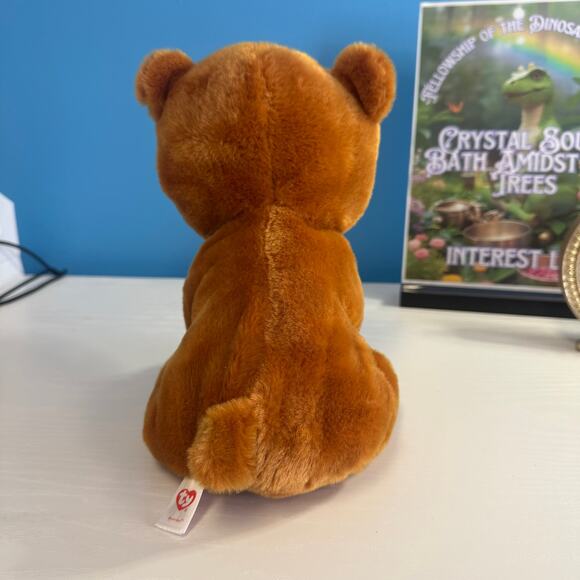 Ty Beanie Boo Brownie Bear Plush 9” • EUC Velvety Soft Brown Stuffed Animal - Picture 4 of 7